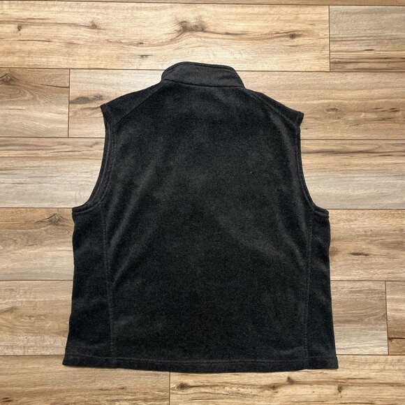 Men's Columbia Fleece Vest SZ XL Gray Full Zip Pockets Casual Logo - Picture 9 of 9